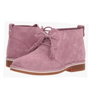 HUSH PUPPIES Women's Cyra Catelyn Ankle Boot Dusty Orchid Suede 8